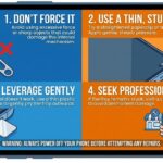 A person carefully using a metal ejector tool to open a smartphone SIM tray.